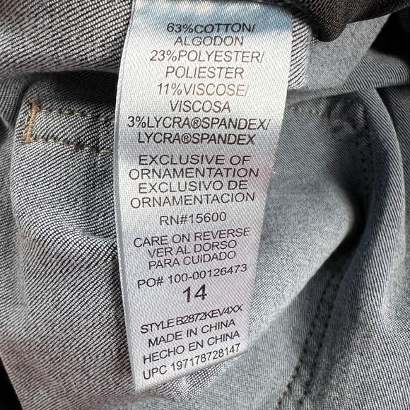 Democracy "Ab"Technology Dark Wash Boot Cut Mid Rise Tummy Control Jeans Size 14 - Picture 11 of 16